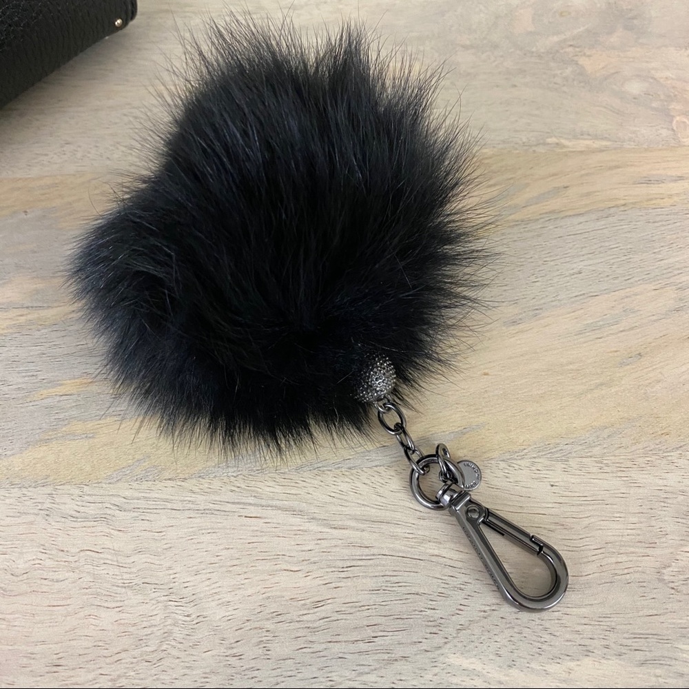 Michael Kors XL Fur Pom Bag Charm, EUC